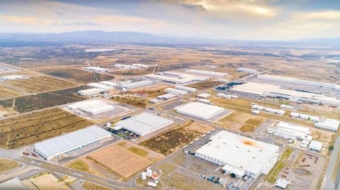 foto aérea de parque industrial